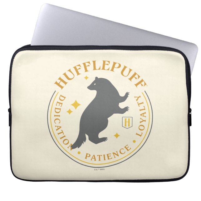 HUFFLEPUFF™ Badger House Pride Badge Laptop Sleeve (Front)