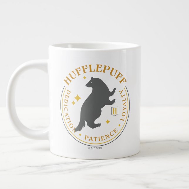 HUFFLEPUFF™ Badger House Pride Badge Large Coffee Mug (Left)