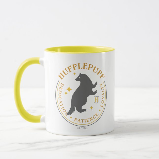 HUFFLEPUFF™ Badger House Pride Badge Mug (Left)