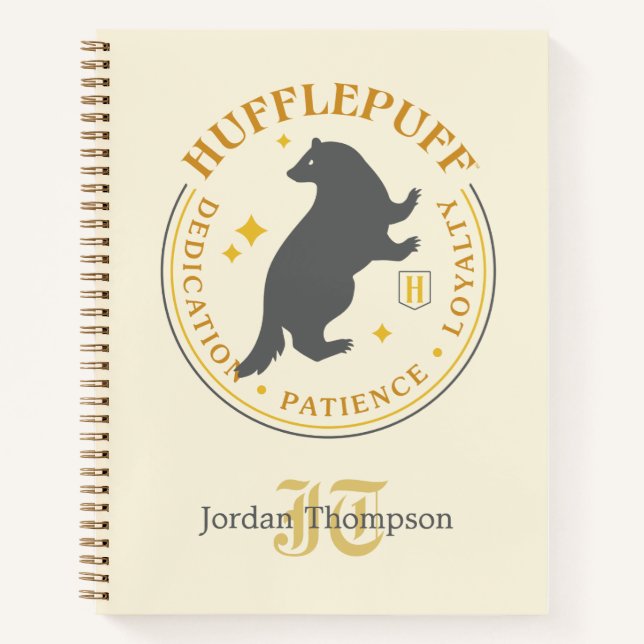 HUFFLEPUFF™ Badger House Pride Badge Notebook (Front)
