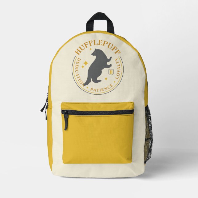 HUFFLEPUFF™ Badger House Pride Badge Printed Backpack (Front)