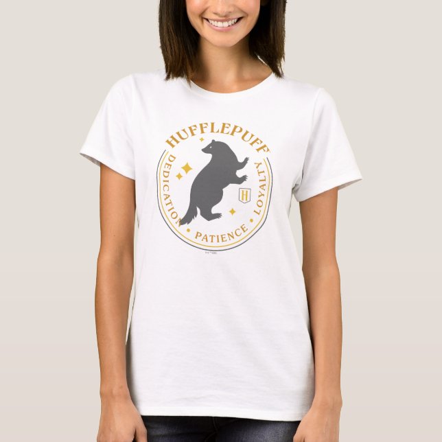 HUFFLEPUFF™ Badger House Pride Badge T-Shirt (Front)