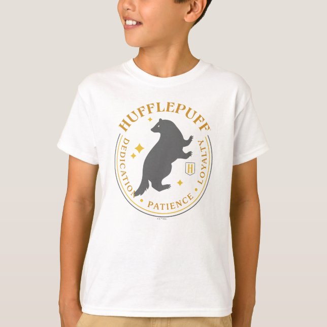 HUFFLEPUFF™ Badger House Pride Badge T-Shirt (Front)