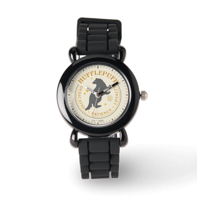 HUFFLEPUFF™ Badger House Pride Badge Watch (Front)