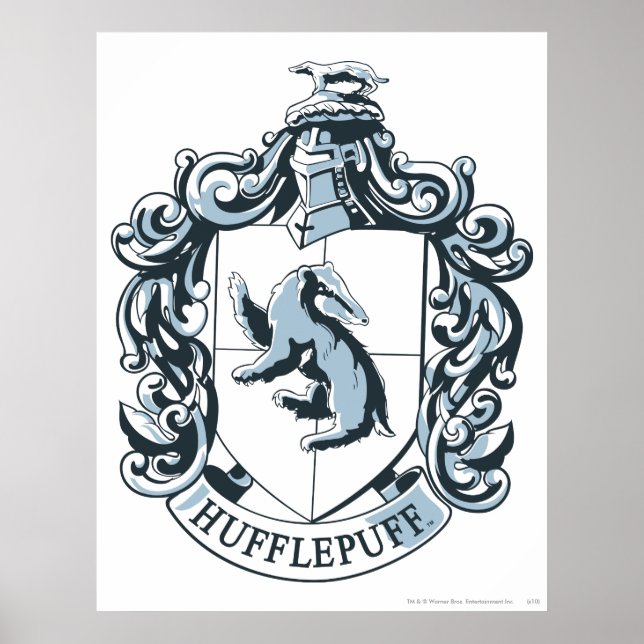 Hufflepuff Crest Blue Poster (Front)