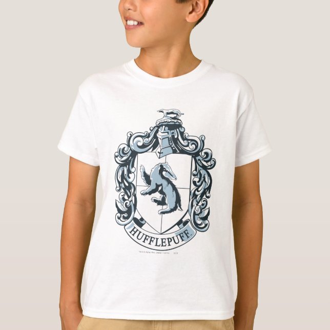 Hufflepuff Crest Blue T-Shirt (Front)
