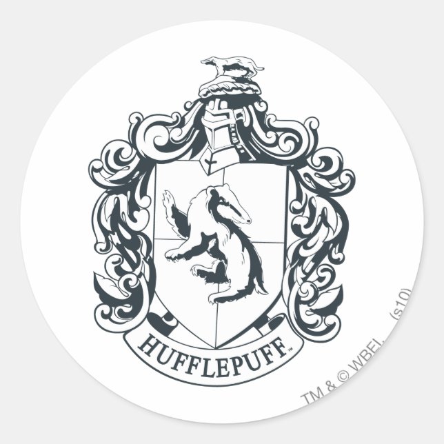Hufflepuff Crest Classic Round Sticker (Front)