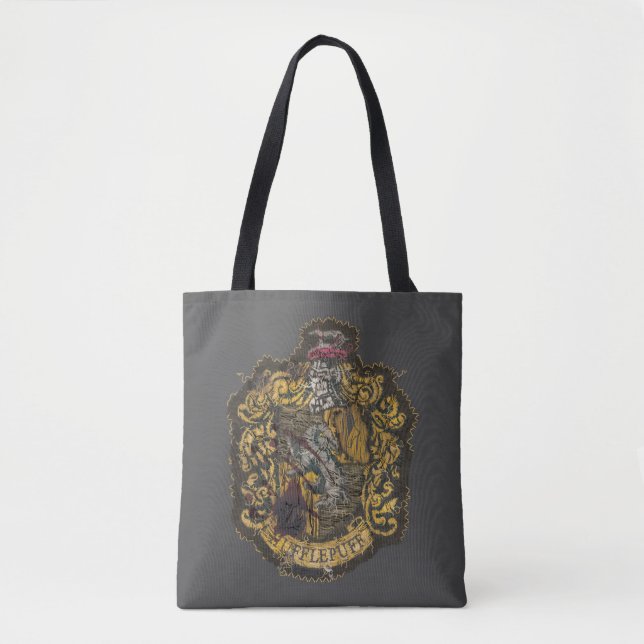 Hufflepuff Crest - Destroyed Tote Bag (Front)