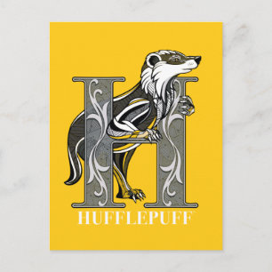 HUFFLEPUFF™ Crosshatched Emblem Invitation Postcard