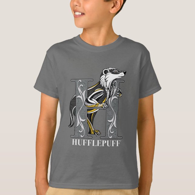 HUFFLEPUFF™ Crosshatched Emblem T-Shirt (Front)