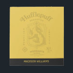 HUFFLEPUFF™ Dedication Patience Loyalty Crest Notepad<br><div class="desc">Celebrate loyalty, patience, and unwavering dedication with this bold Hufflepuff™ crest design. Featuring the proud badger set within a classic shield, this striking artwork highlights the house’s defining traits — Dedication, Patience, and Loyalty — in a timeless, vintage-inspired layout. Rendered in signature house colors with detailed linework and subtle magical...</div>