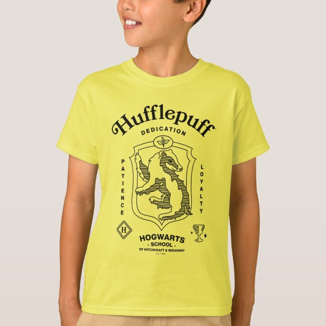 HUFFLEPUFF™ Dedication Patience Loyalty Crest T-Shirt (Front)