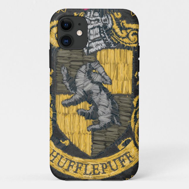 Hufflepuff Destroyed Crest Case-Mate iPhone Case (Back)