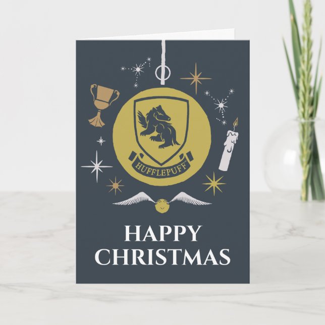 HUFFLEPUFF™ Holiday Bauble Graphic Card (Front)