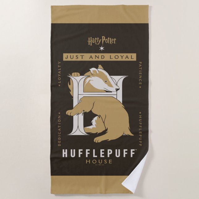 HUFFLEPUFF™ House Just And Loyal Beach Towel (Front)