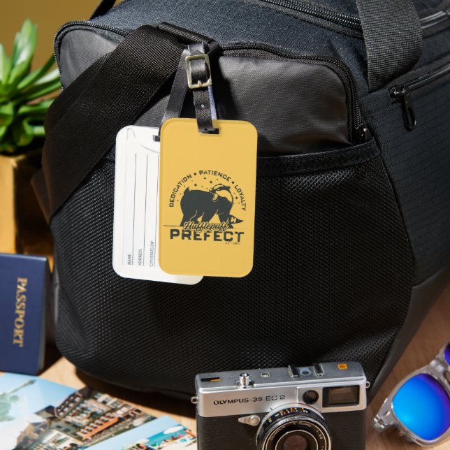 HUFFLEPUFF™ Prefect Badge Luggage Tag (Front & Back)
