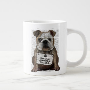 Hug a Bulldog Large Coffee Mug