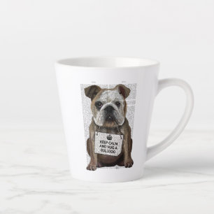 Hug a Bulldog Latte Mug