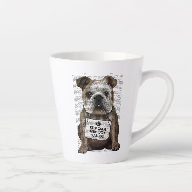 Hug a Bulldog Latte Mug (Right)