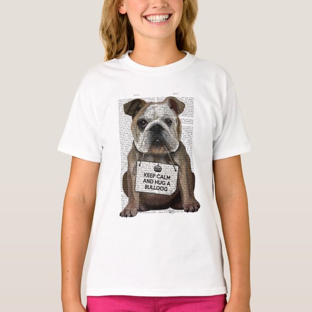 Hug a Bulldog T-Shirt (Front)