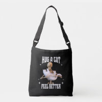 Hug a Cat Feel Better Funny Skeleton Cat Art