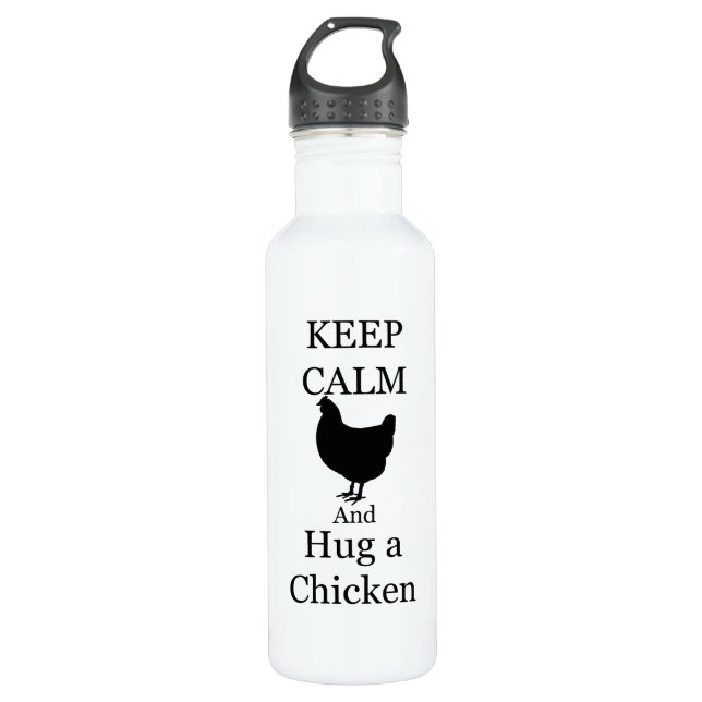 Hug a Chicken 710 Ml Water Bottle (Front)