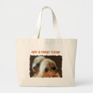 HUG A FRIEND TODAY LARGE TOTE BAG