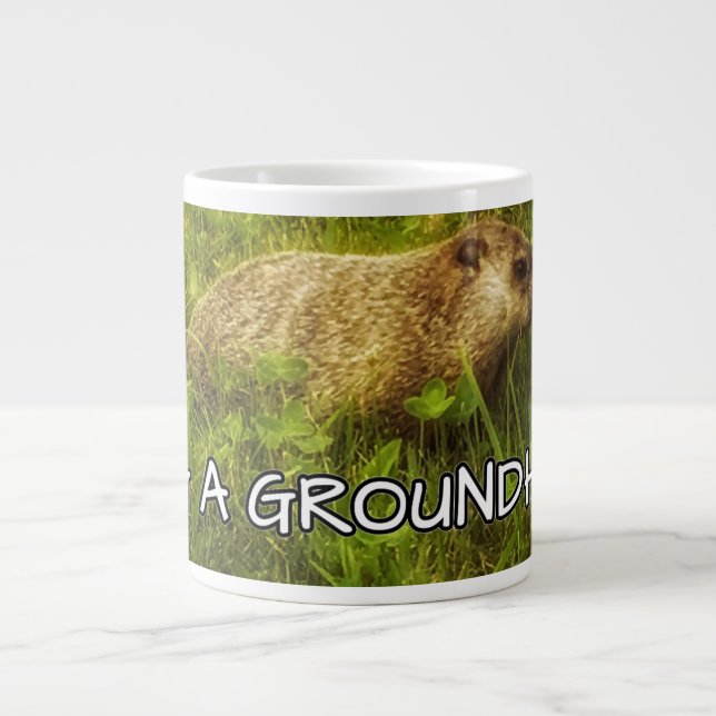 Hug a groundhog mug (Front)