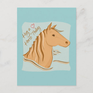 Hug A Horse Postcard