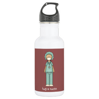 Hug a Nurse 18 oz Water Bottle