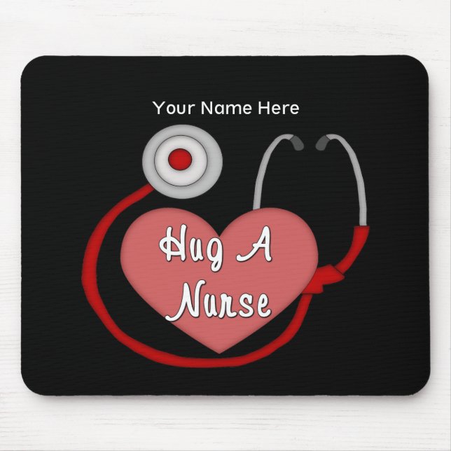 Hug A Nurse (personalised) Mouse Mat (Front)