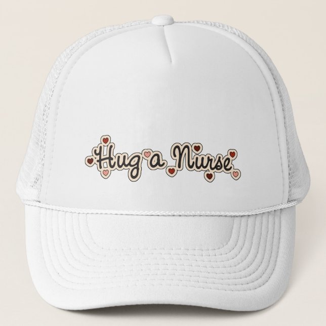 Hug a Nurse T-shirts and Gifts Trucker Hat (Front)