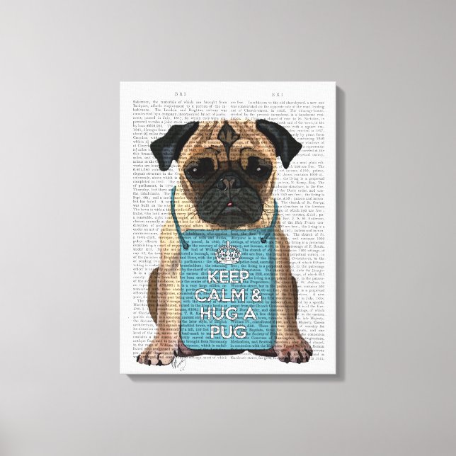 Hug a Pug Canvas Print (Front)