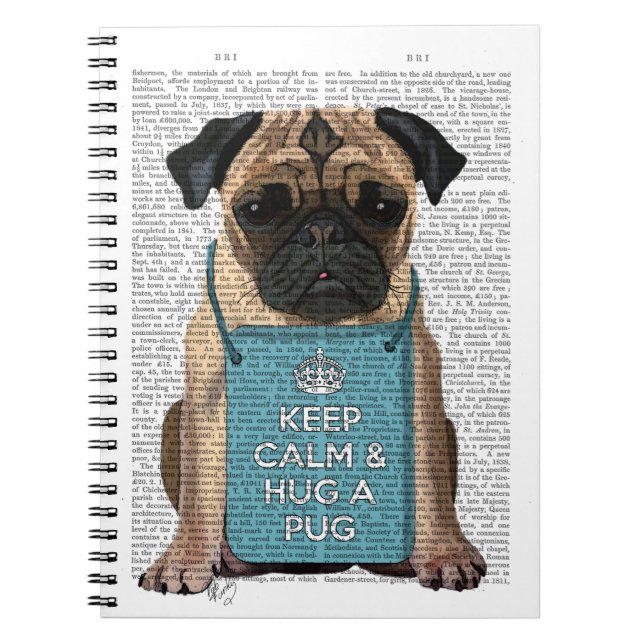 Hug a Pug Notebook (Front)