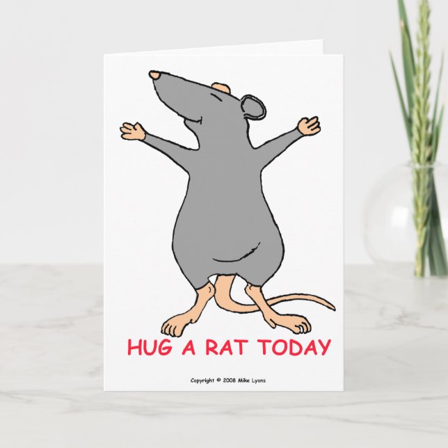 Hug A Rat Today - Greeting Card (Front)