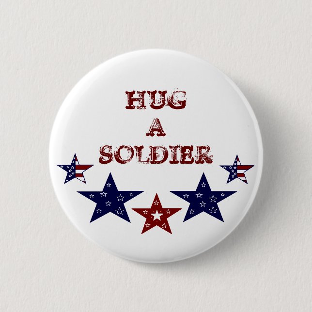 HUG A SOLDIER Button (Front)