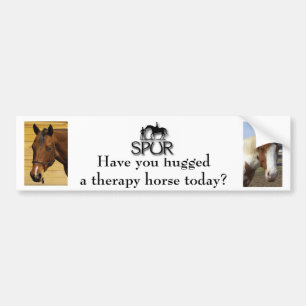 Hug a Therapy Horse Bumper Sticker