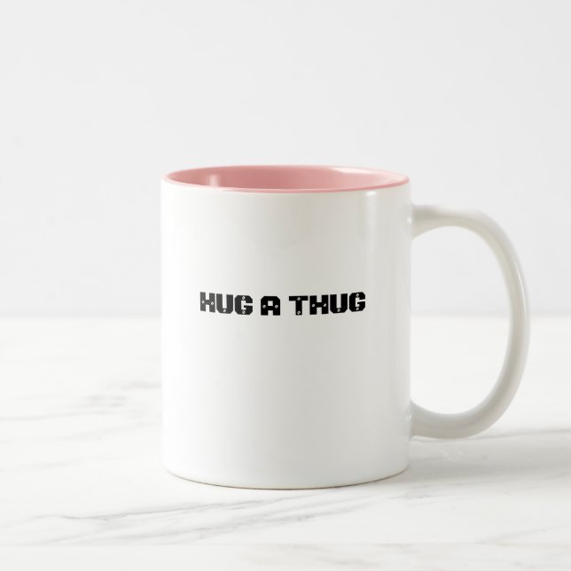 HUG A THUG Two-Tone COFFEE MUG (Right)
