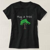 Hug a tree graphic and words