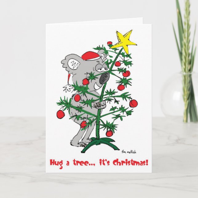 hug a tree holiday card (Front)
