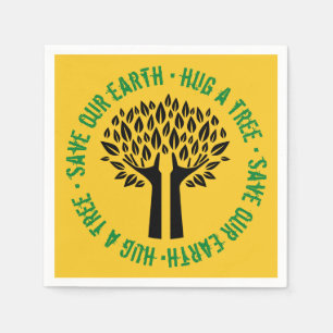 Hug a Tree Save Our Earth Napkin