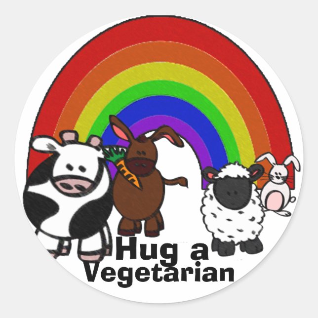 Hug a Veggie Stickers (Front)