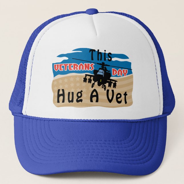 Hug A Vet Trucker Hat (Front)