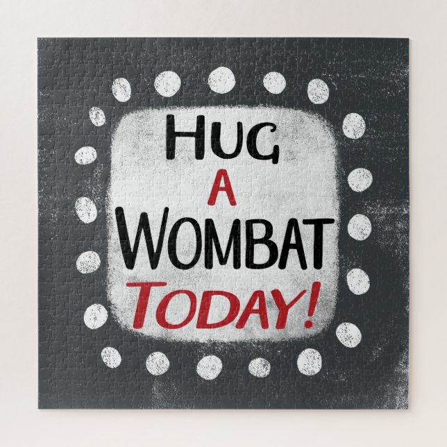 Hug A Wombat Today Jigsaw Puzzle (Vertical)