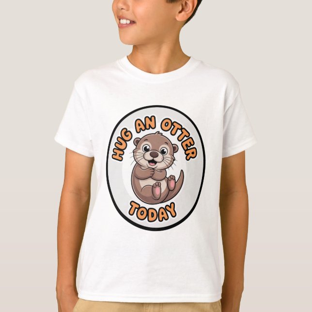Hug an Otter Today T-Shirt (Front)