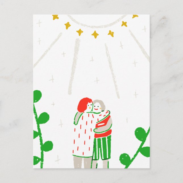 Hug Day Holiday Postcard (Front)