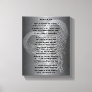 Hug from Heaven Legacy Poem Canvas Print