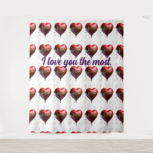 "Hug in a Blanket – Perfect Valentine’s Gift" Tapestry (Front)