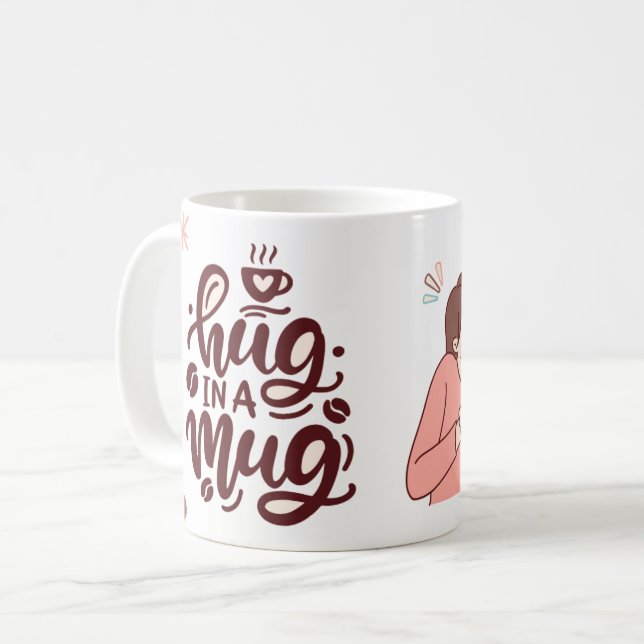 Hug In a Mug Cute Couple Valentine's Day (Front Left)