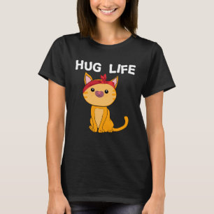 Hug Life Cute Kitten Cat Music Festival Free Hugs T-Shirt